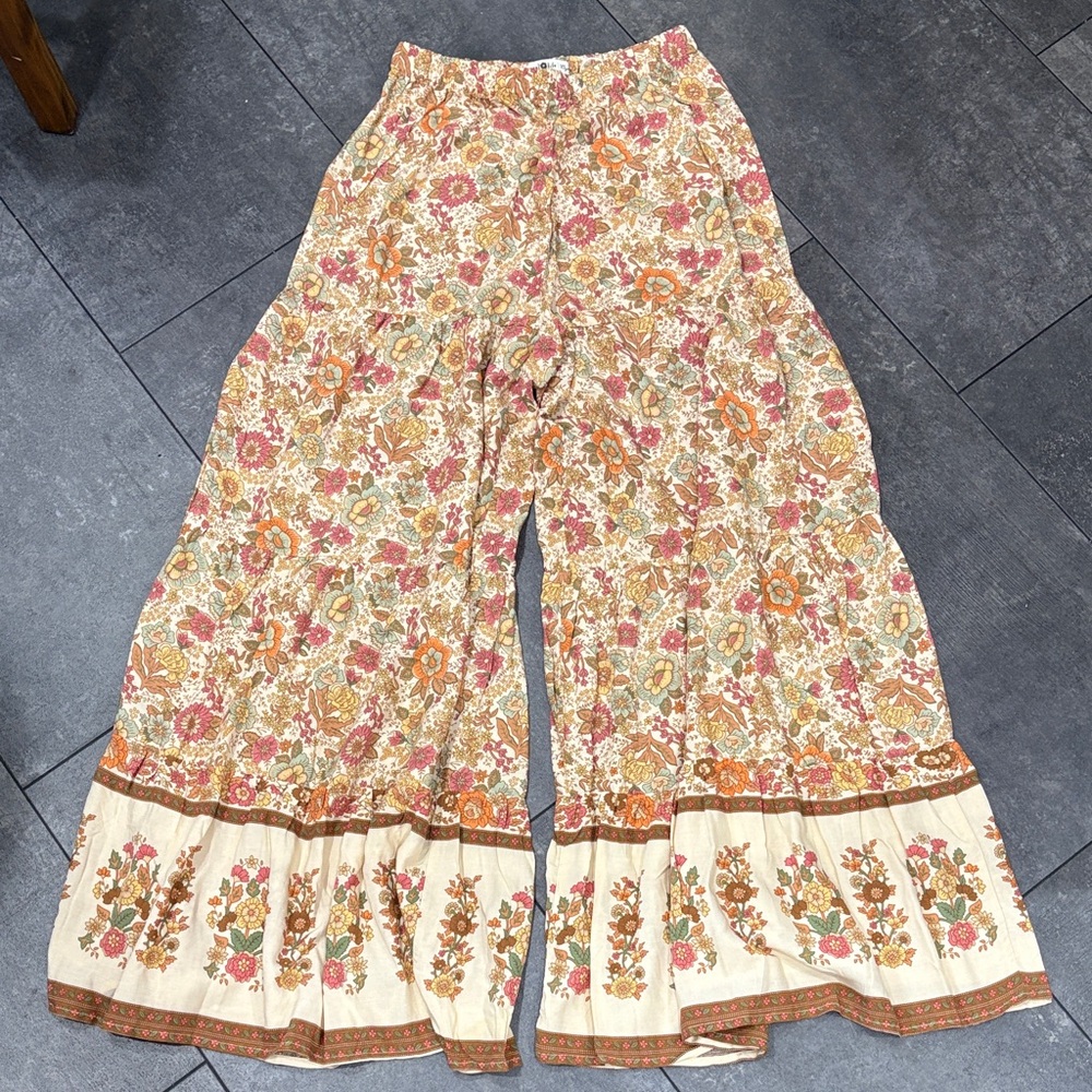 NWT NATURAL LIFE Patti Palazzo Floral Boho Wide-Leg Pants